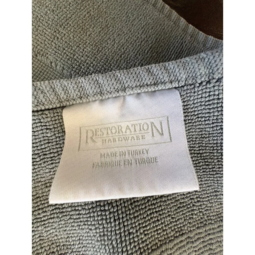 Restoration Hardware Turkish Cotton Bathmat and 3 Washcloths Grayish Green